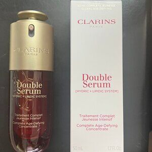 Clarins DOUBLE SERUM Anti Aging Face Serum  Visibly Firms, Smoothes, Boosts